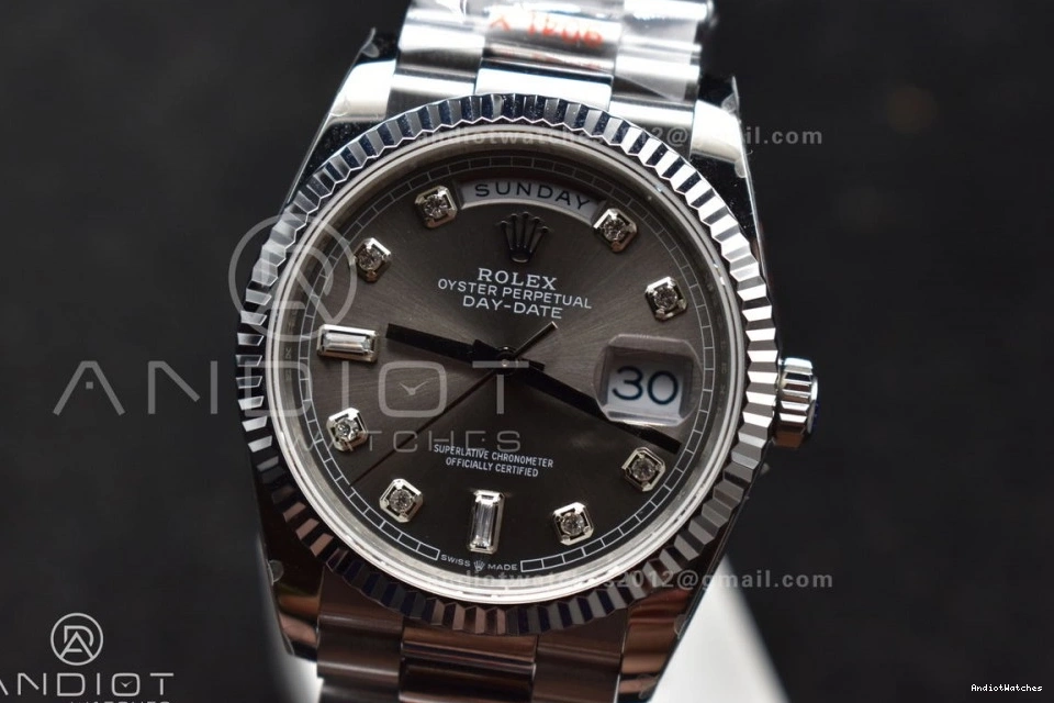 SS Best Grey 904L Diamond Weight) on Bracelet vr3255 750 Steel (Gain DayDate Edition Comfortable QF Dial President 36 V5 0419